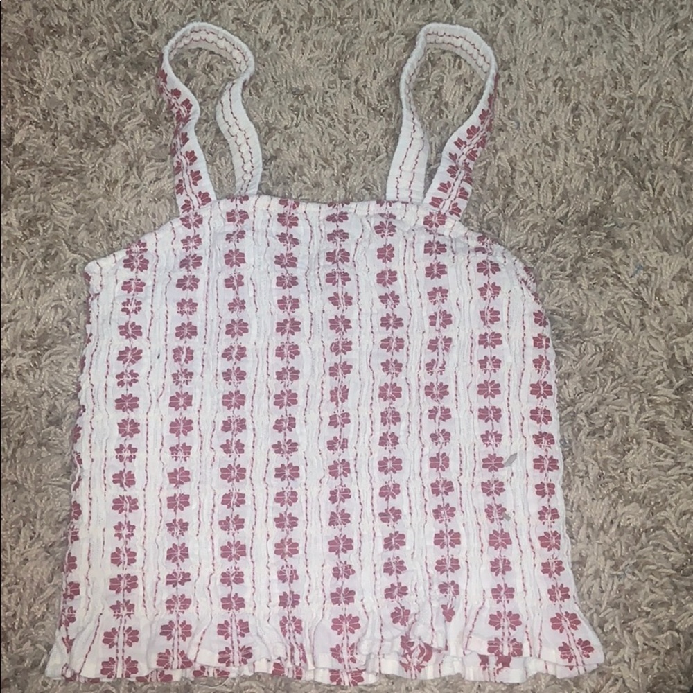 Ribbed American Eagle Crop Tank